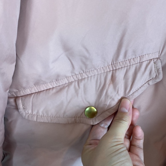 J. Crew Crewcuts Dusty Pink down puffer parka jacket fur hood trim - Picture 5 of 14